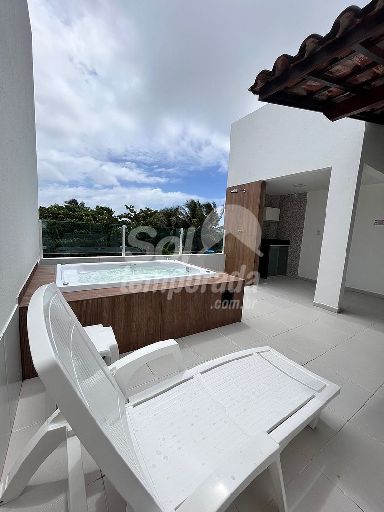 Cobertura com Jacuzzi em Maria Farinha. FLAT 202 Bloco Resid